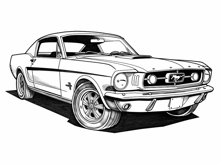 Muscle Car Coloring Pages Free Printable