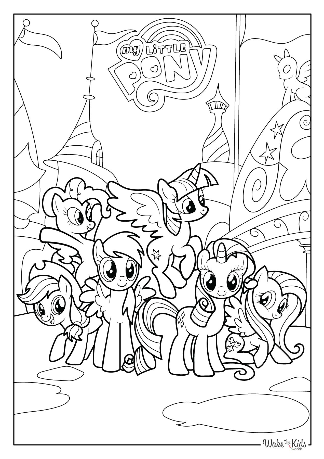 My Little Pony Coloring Pages Free Printable PDFs WakeTheKids