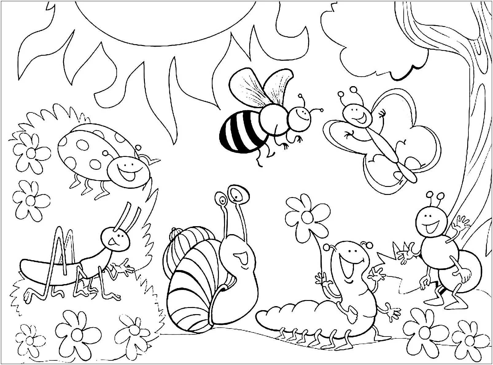 Garden Bugs Coloring Pages Garden Bugs Coloring Pages