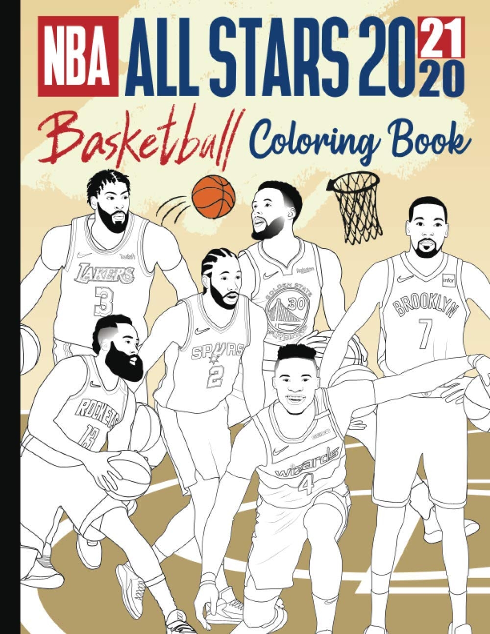 NBA All Stars 2020 21 Coloring Book The Ultimate Basketball Coloring Book For Adults And Kids LeBron James Kevin Durant Kawhi Leonard Stephen Curry Russell Westbrook And More Salmi Zakaria 9798719345949 Amazon Books