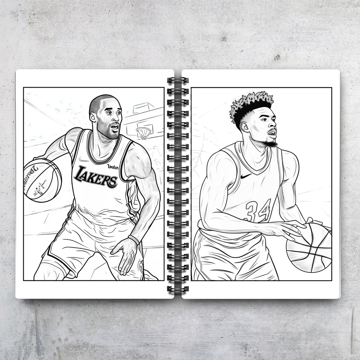 NBA Coloring Book Basketball Coloring Book Sports Coloring Book EBay