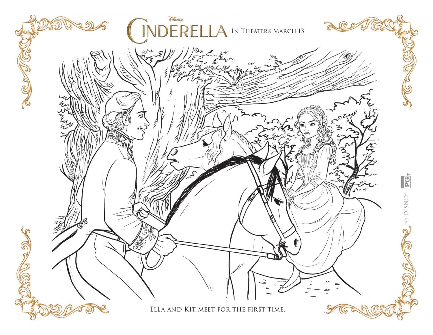 NEW Disney s Cinderella Coloring Pages And Activity Sheets