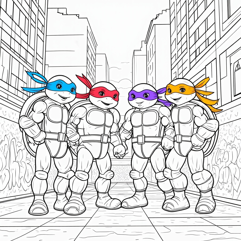 Ninja Turtle Coloring Pages Plugger AI Designer