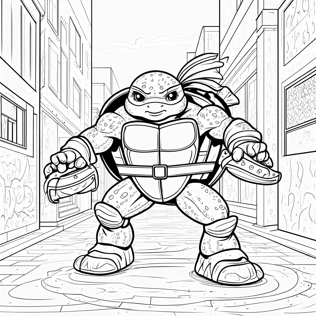 Ninja Turtle Coloring Pages Plugger AI Designer