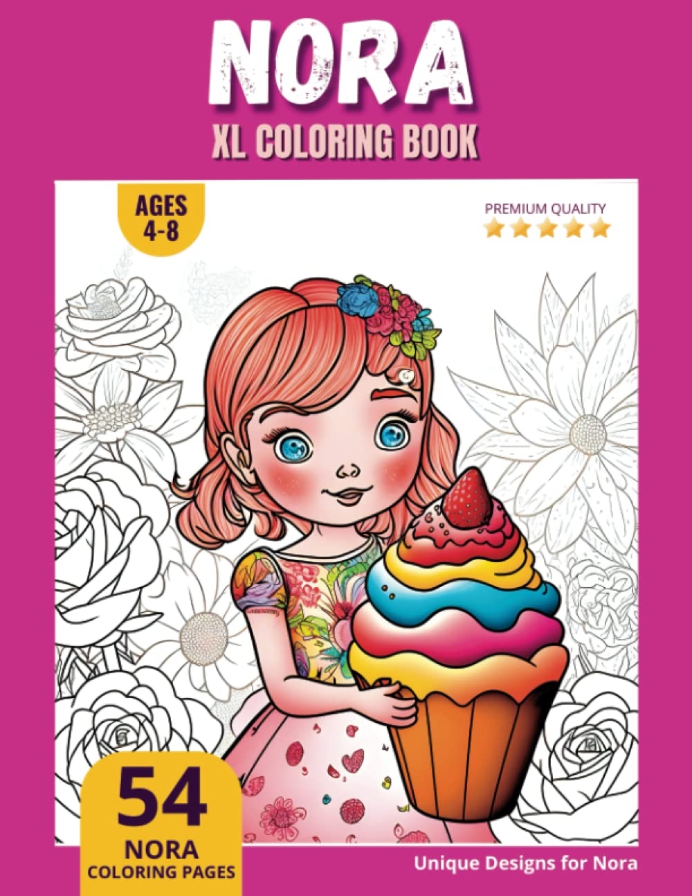 Nora Coloring Book Perfect Personal Name Gift XL Edition Age 4 8 54 Coloring Pages For Girls Premium Quality Nora Coloring Page Publishing Pick A Page 9798392508495 Amazon Books