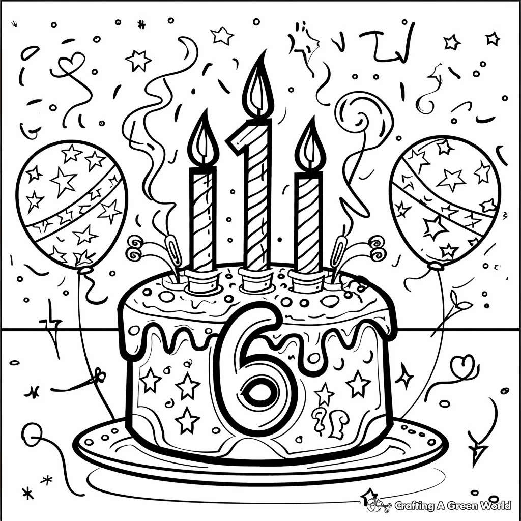 Number 6 Coloring Pages Free Printable 