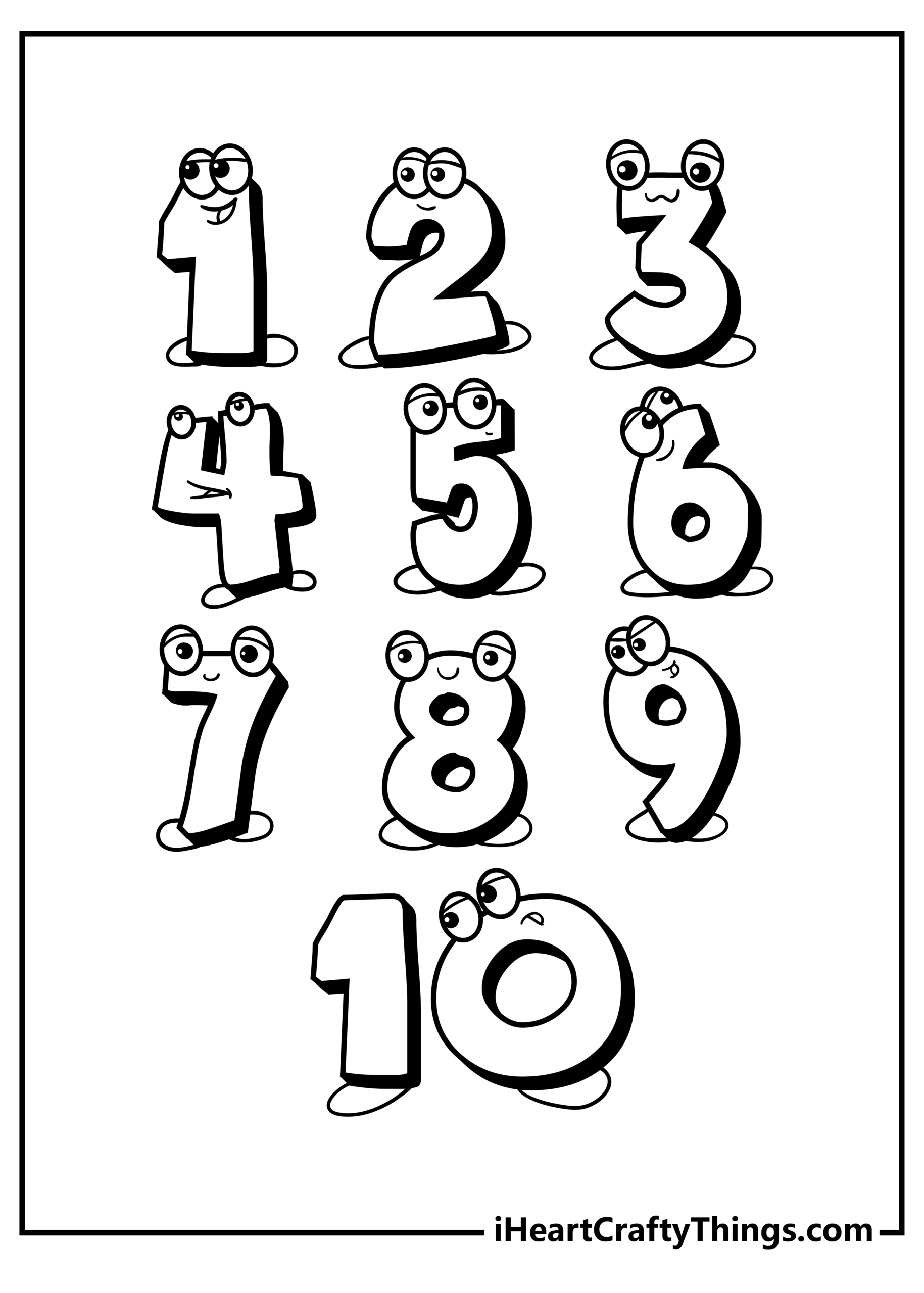 Number Coloring Pages 100 Free Printables 