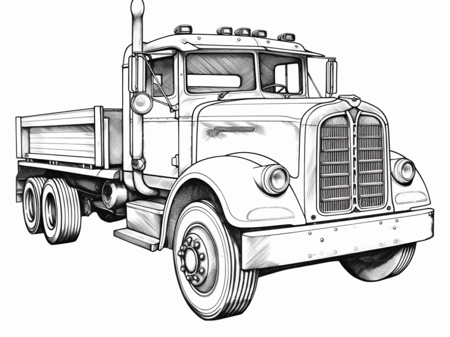 Old Truck Coloring Pages Free Printable
