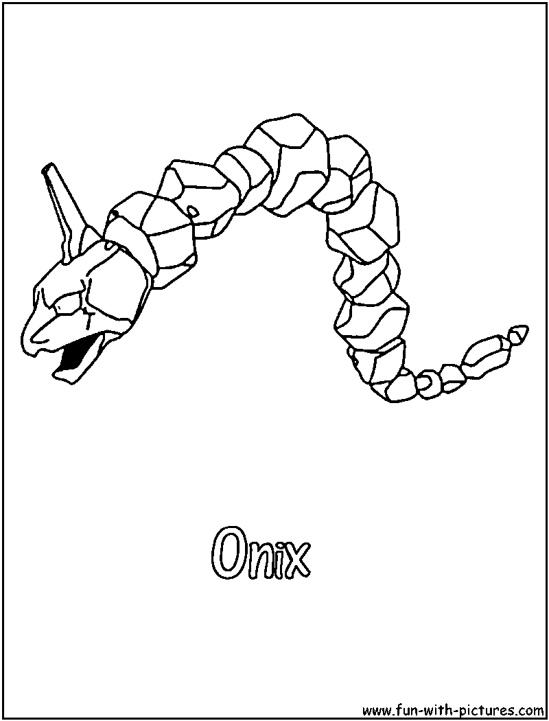 Onix Coloring Page Onix Coloring Page