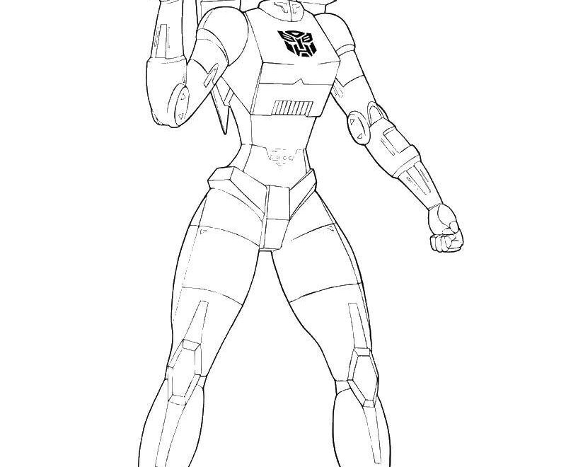 Online Coloring Pages Transformer Coloring Page Autobot Girl Transformers