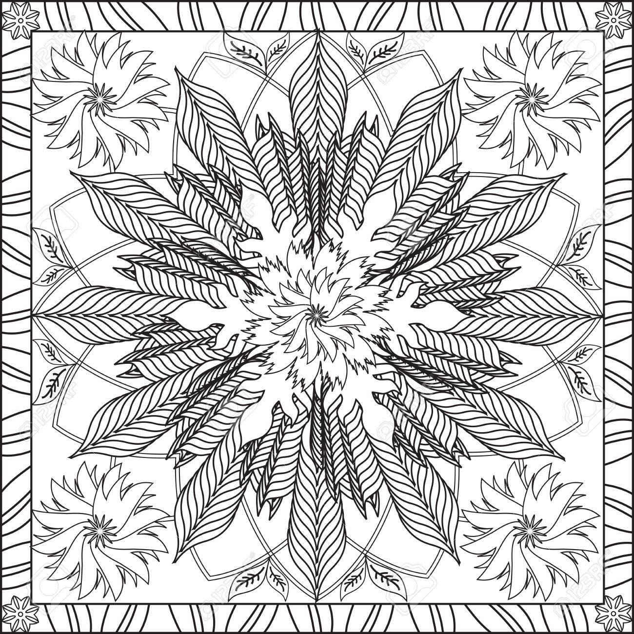 Page Coloring Book For Adults Square Format Flower Geometric Design Vector Illustration Royalty Free SVG Cliparts Vectors And Stock Illustration Image 69813790 Page Coloring Book For Adults Square Format Flower Geometric Design Vector Illustration Royalty Free SVG Cliparts Vectors And Stock Illustration Image 69813790