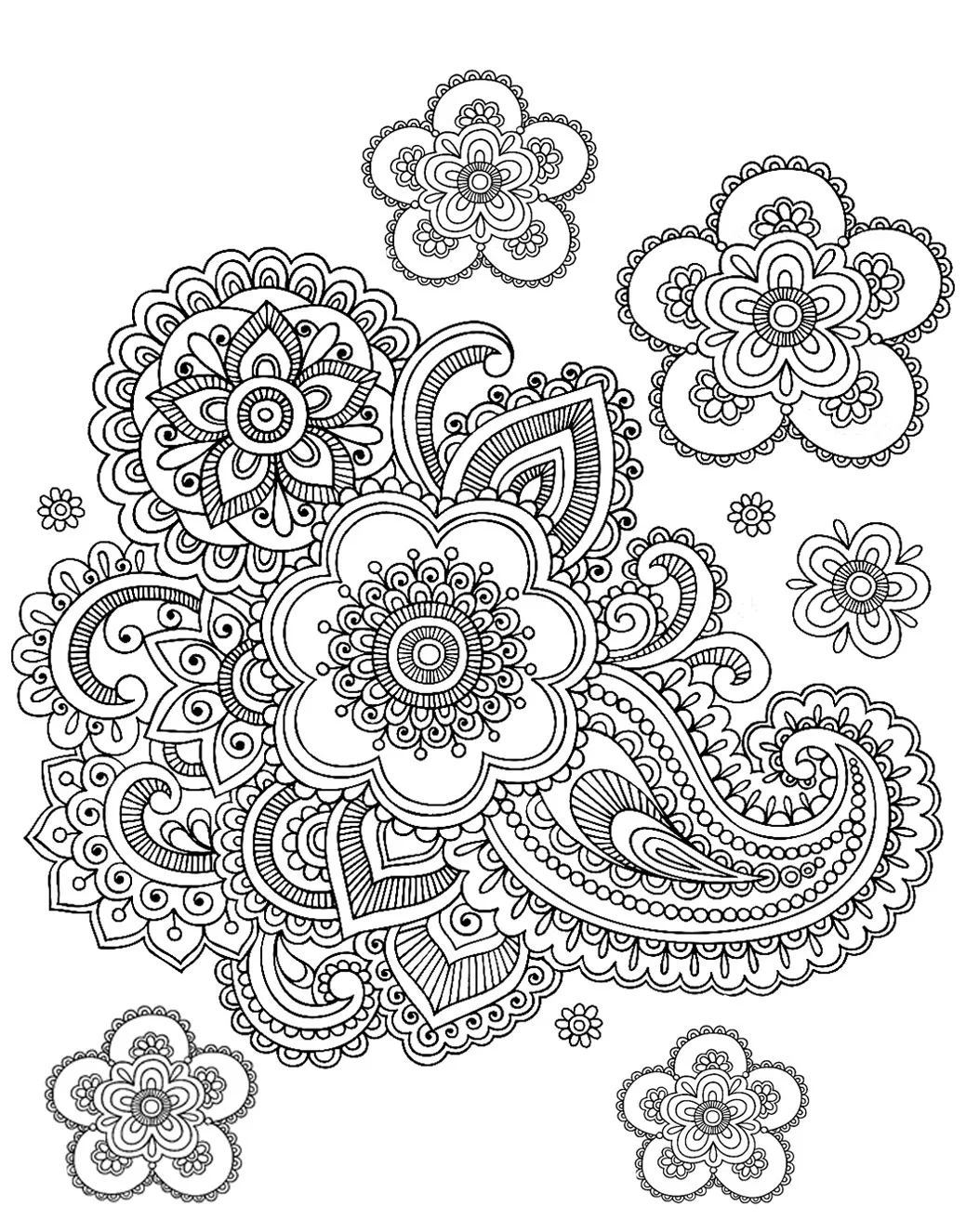 Free Printable Paisley Coloring Pages