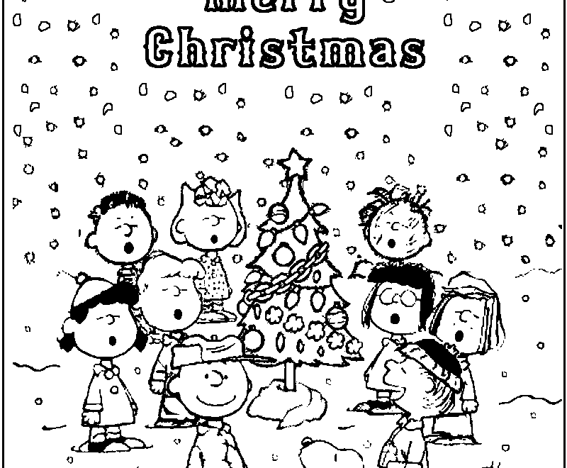 Peanuts Christmas Coloring Page
