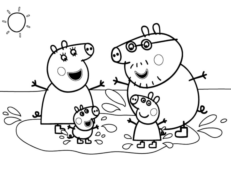 Peppa Pig Coloring Book Digital Instant Download 40 Pages Etsy