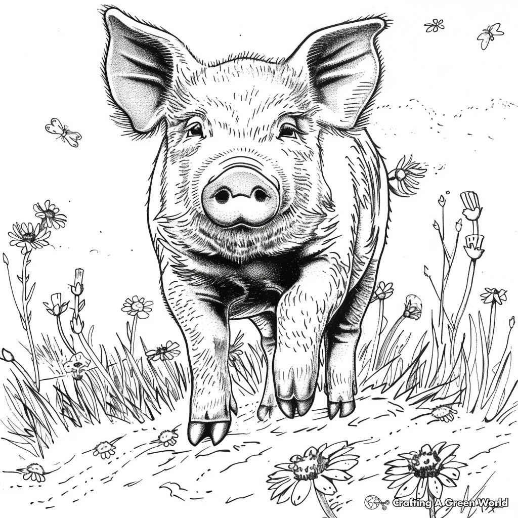 Pig Coloring Pages For Adults Free Printable 