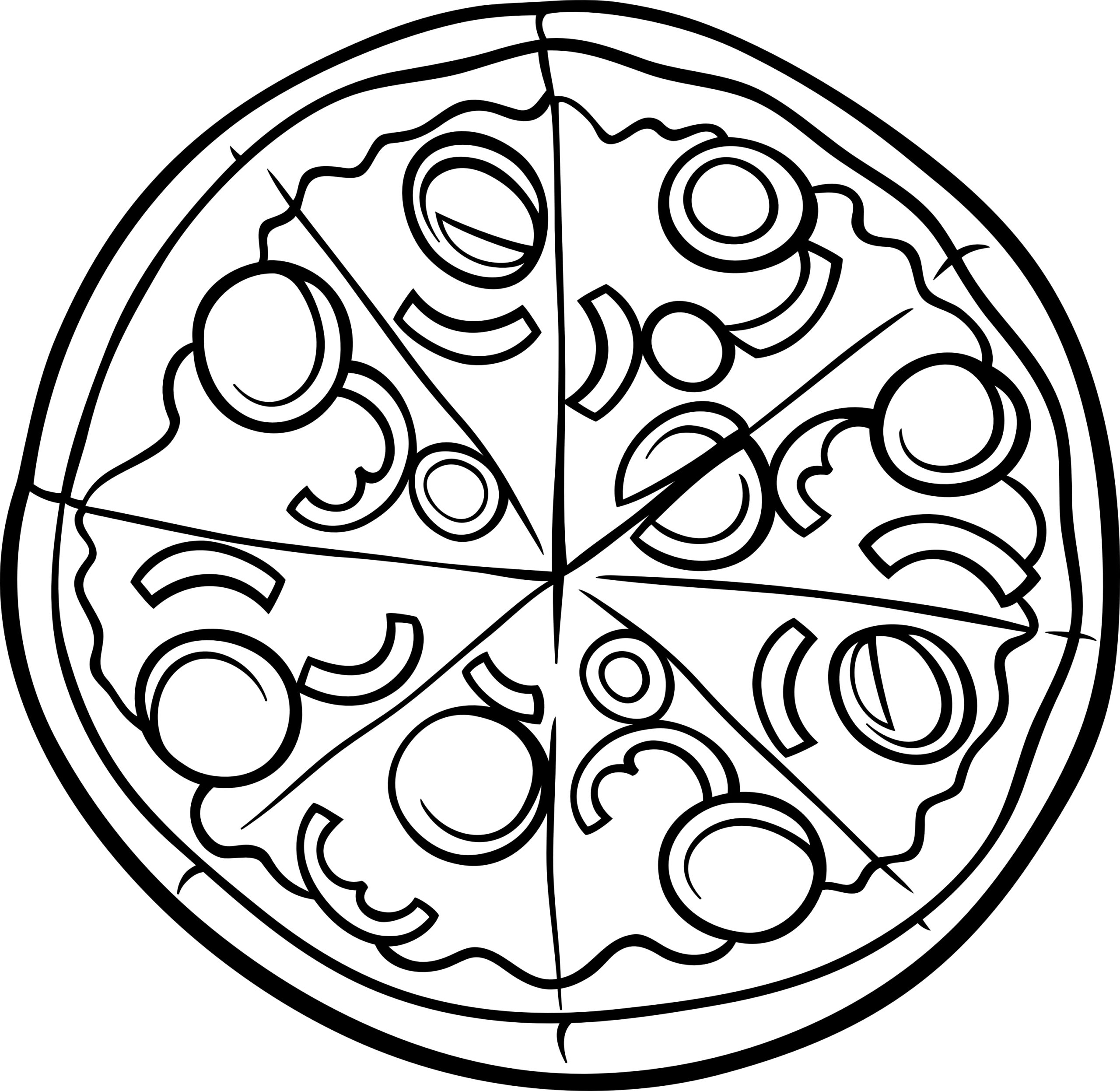 Pizza Coloring Page Printable Pizza Coloring Page Printable