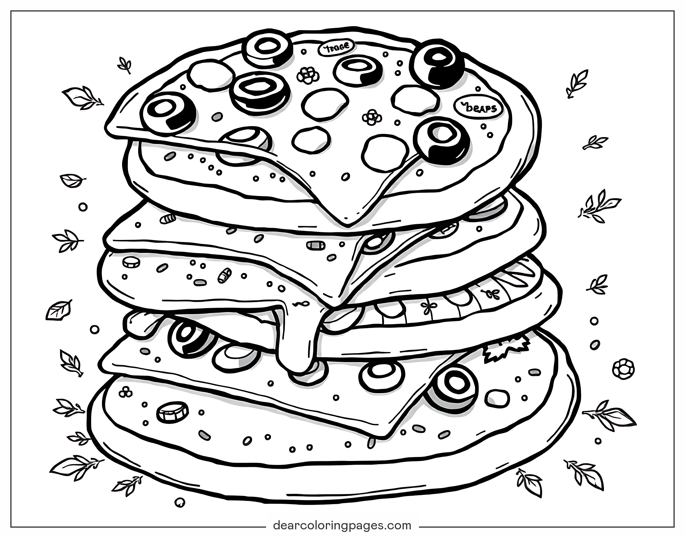 Pizza Coloring Pages 19 Free Printable Coloring Pages