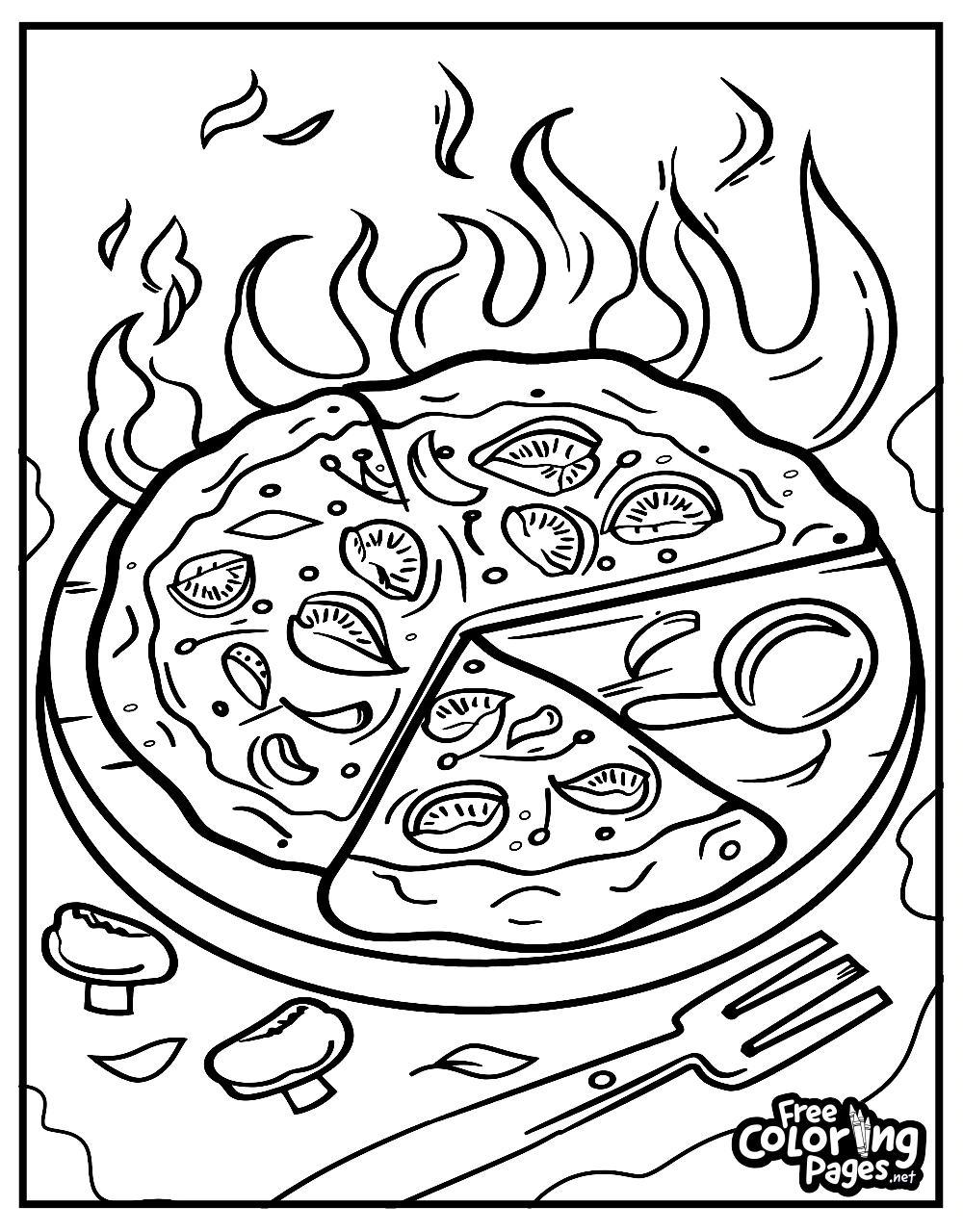 Pizza Coloring Pages Free Coloring Pages