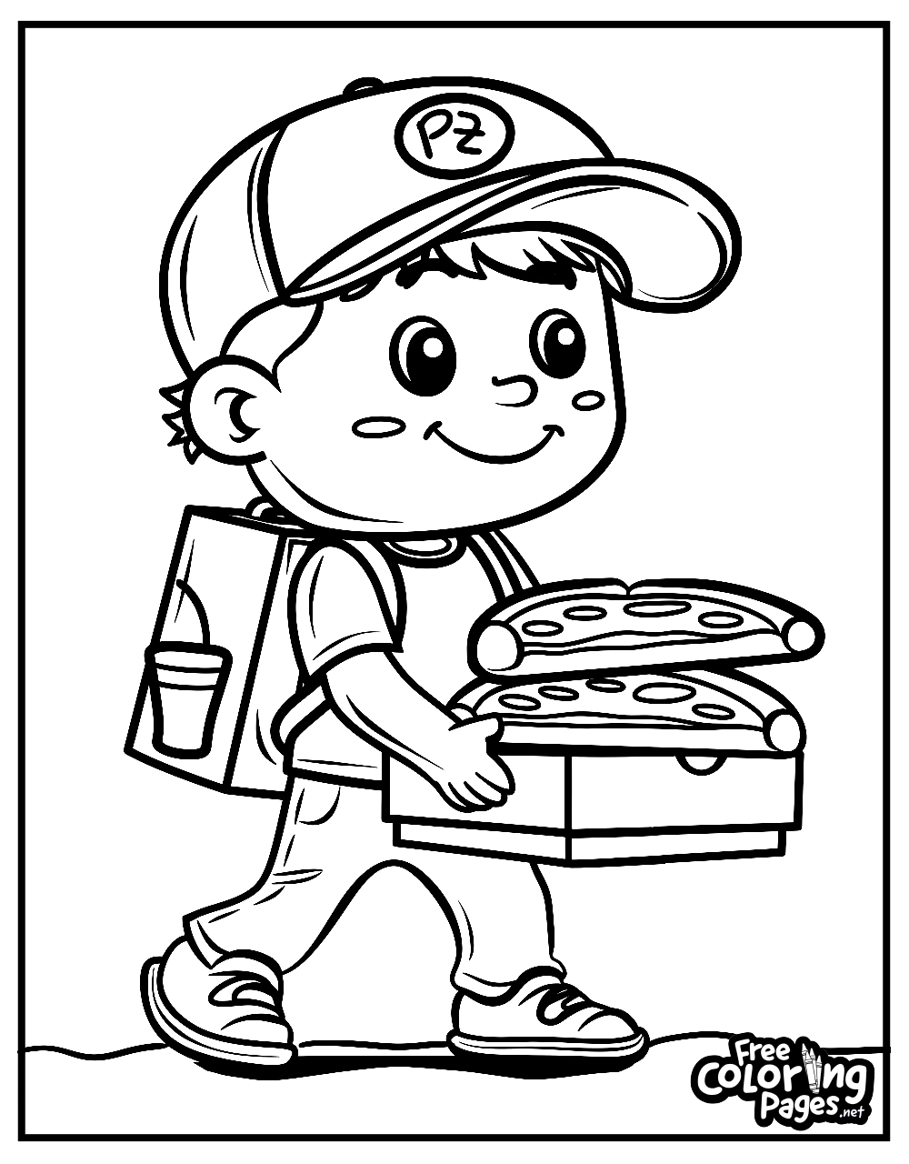 Pizza July Coloring Pages Printable