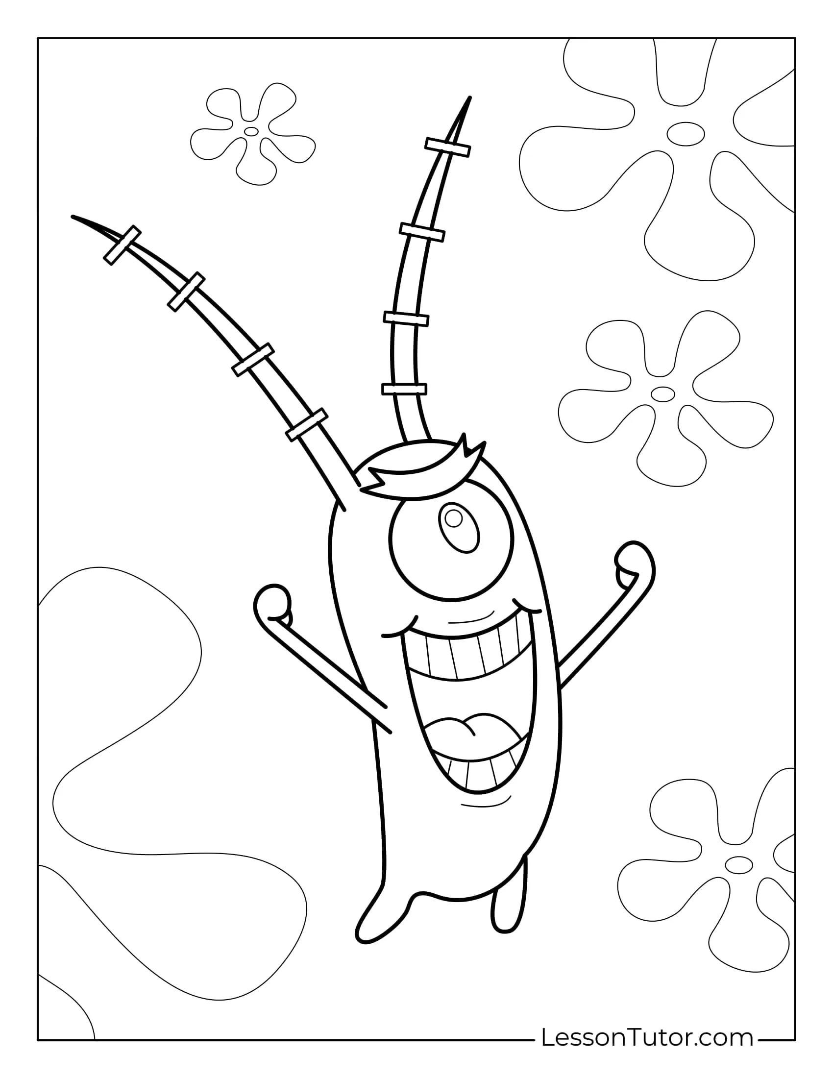 Plankton Coloring Pages Lesson Tutor Plankton Coloring Pages Lesson Tutor