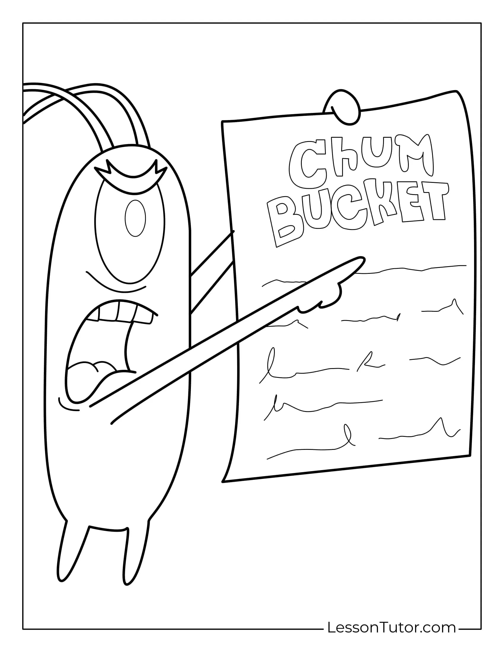 Plankton Coloring Pages Lesson Tutor Plankton Coloring Pages Lesson Tutor