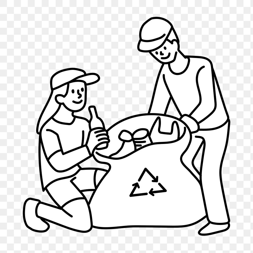 Png Volunteers Sorting Recyclable Garbage Premium PNG Rawpixel