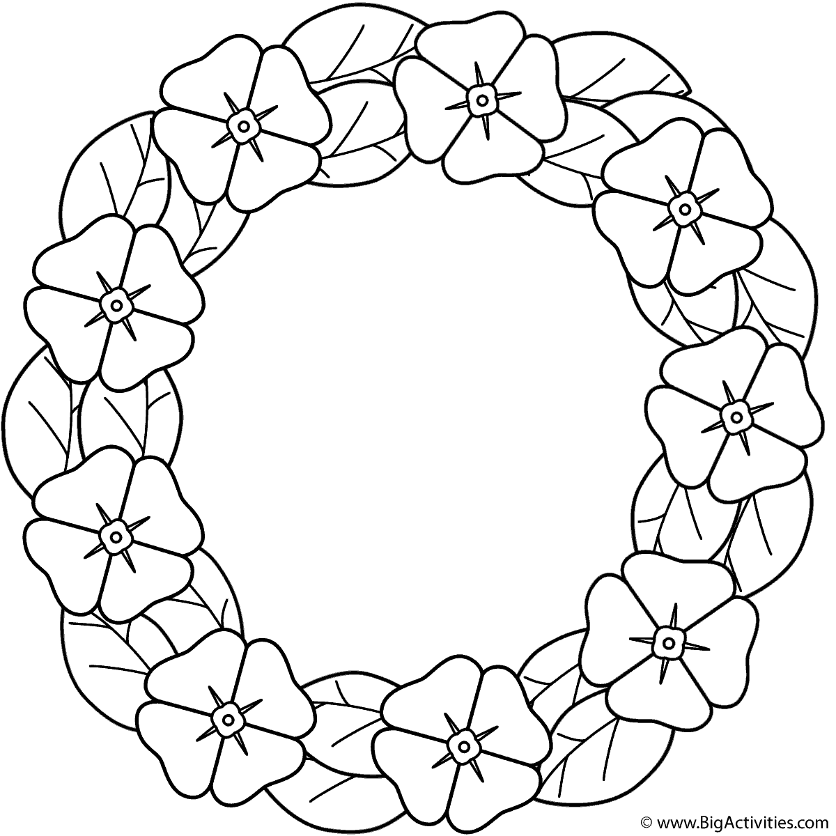 Free Printable Wreath Coloring Pages Free Printable Wreath Coloring Pages