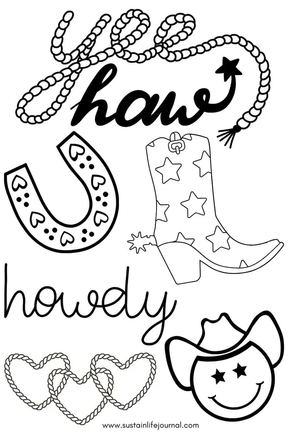 Preppy Pink Cowgirl Coloring Page Sustain Life Journal Preppy Pink Cowgirl Coloring Page Sustain Life Journal