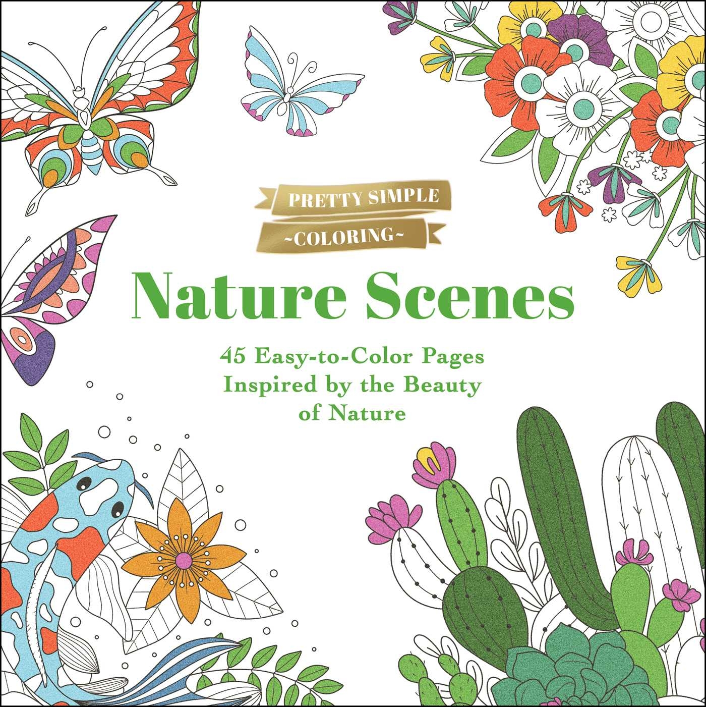 Simple Nature Coloring Pages For Adults Simple Nature Coloring Pages For Adults