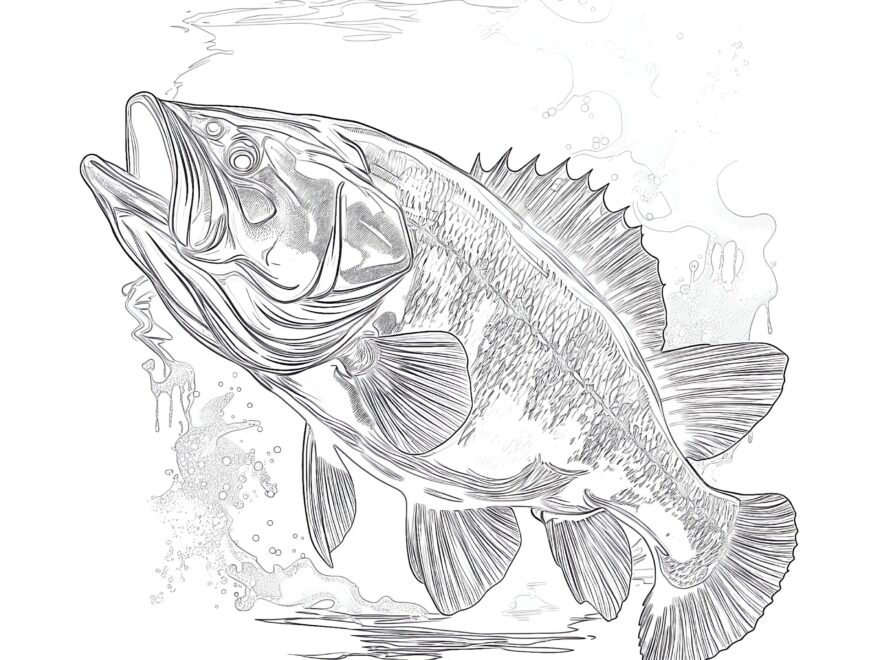 Printable Bass Fish Coloring Pages Coloring Pages Mimi Panda