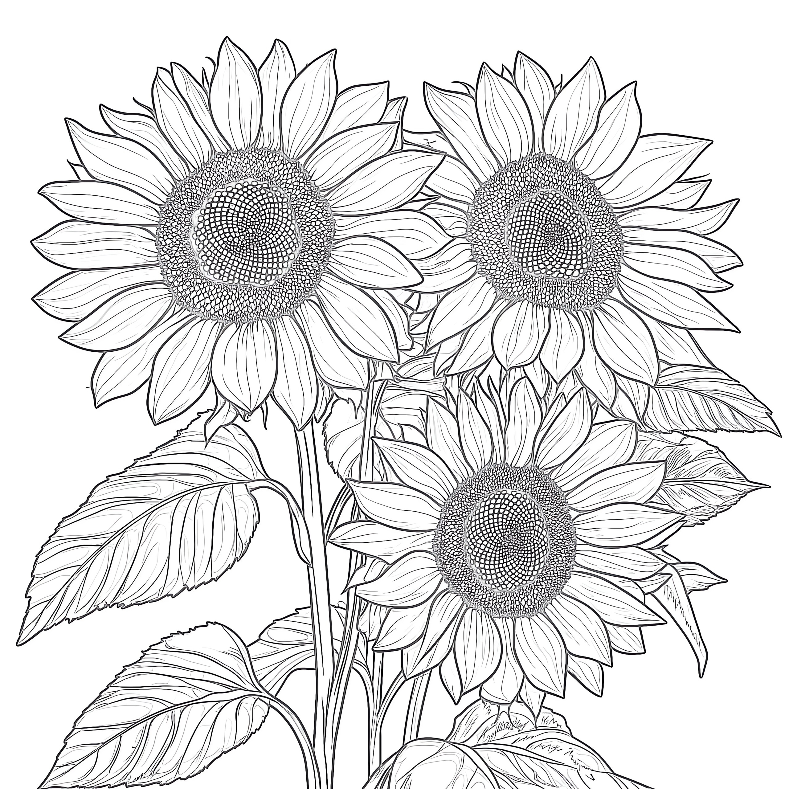 Printable Coloring Pages Of Sunflowers Coloring Pages Mimi Panda
