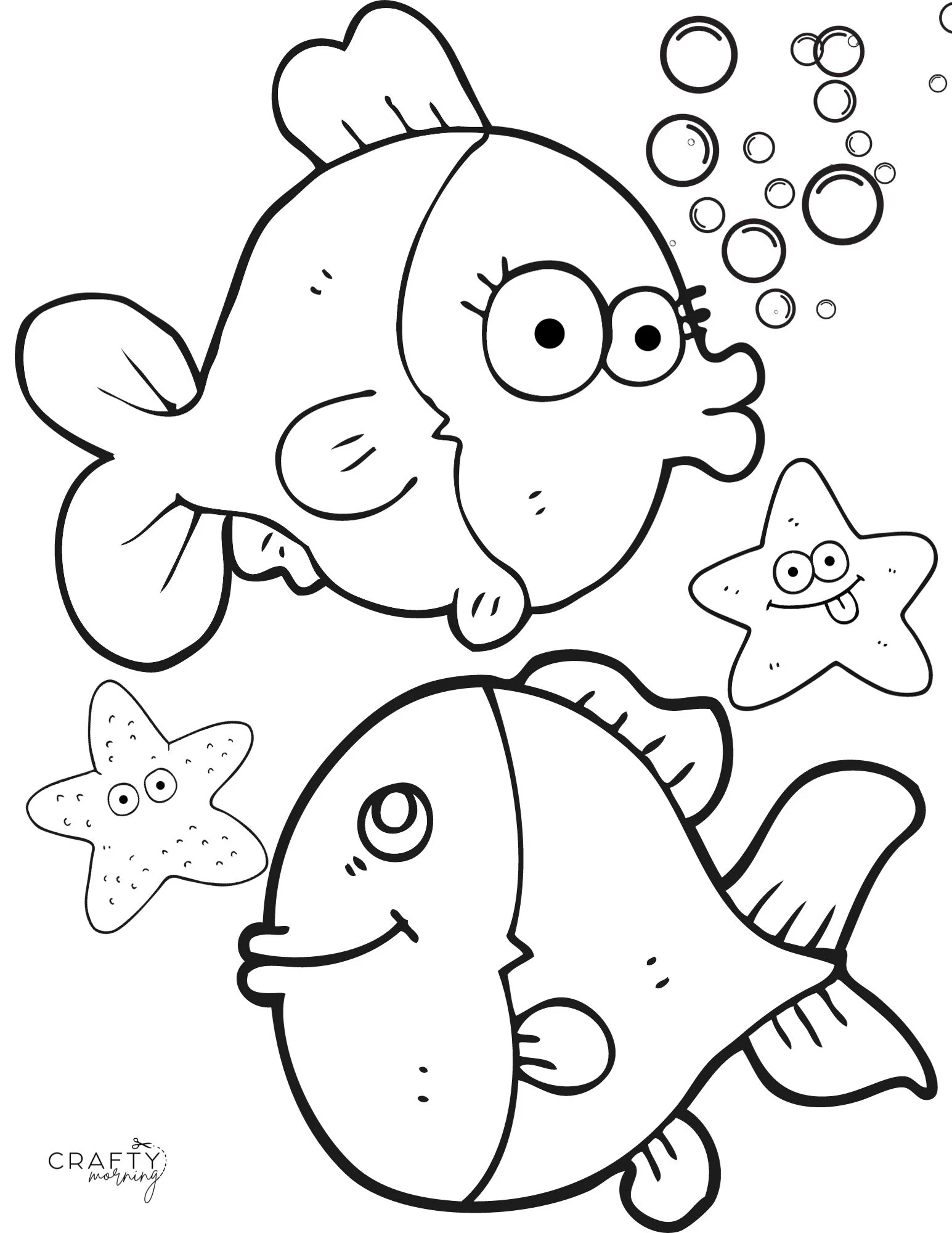 Printable Fish Coloring Pages Crafty Morning