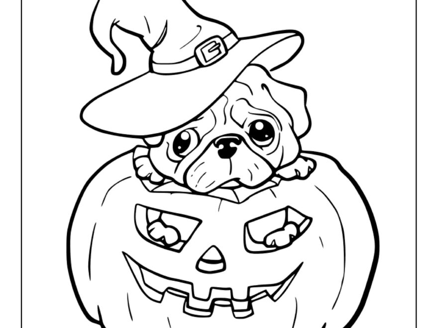 Printable Halloween Dog Coloring Pages For Kids And Adults 55 Pages Instant Digital Download PDF Cute Halloween Puppy Coloring Sheets Etsy
