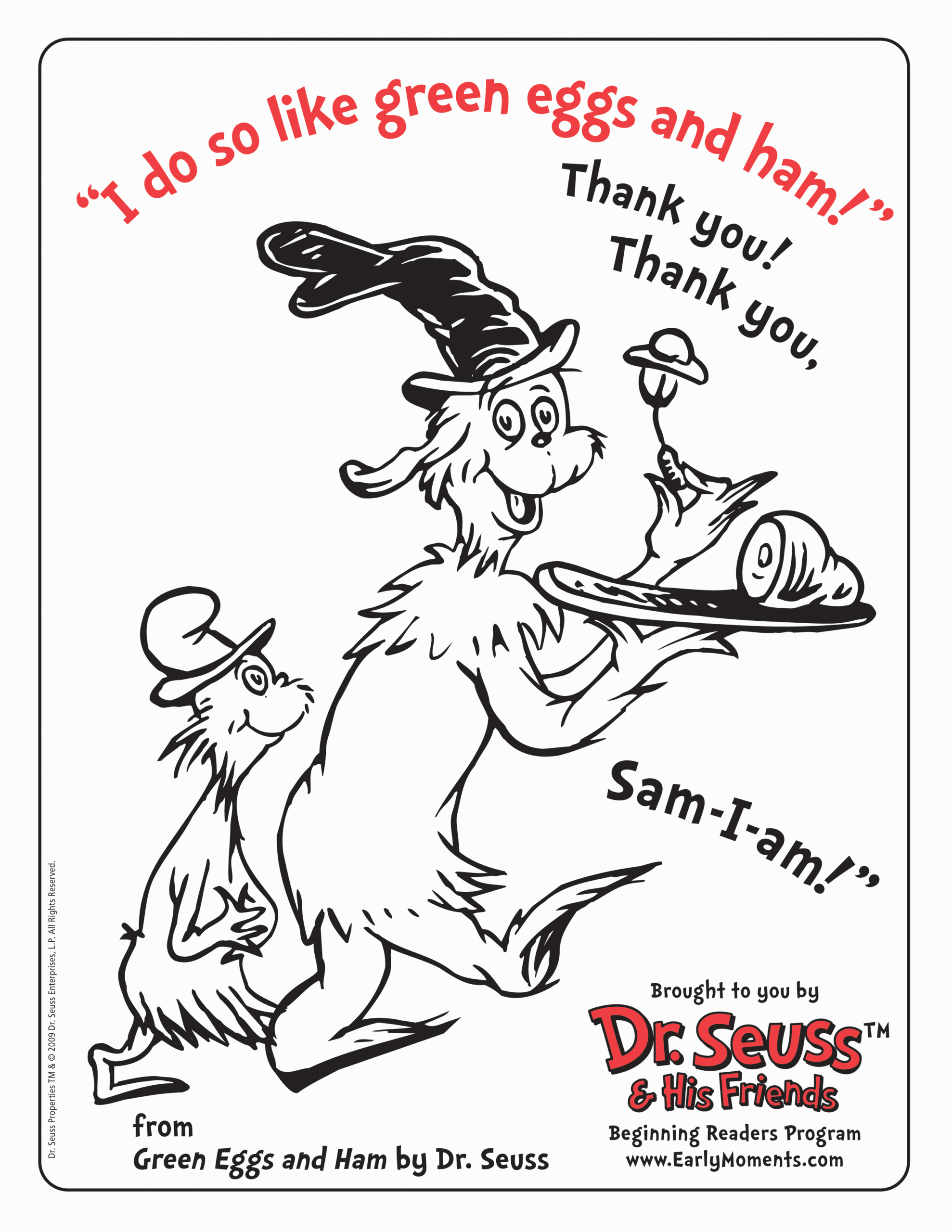 Printable Happy Birthday Dr Seuss Coloring Sheet 589376