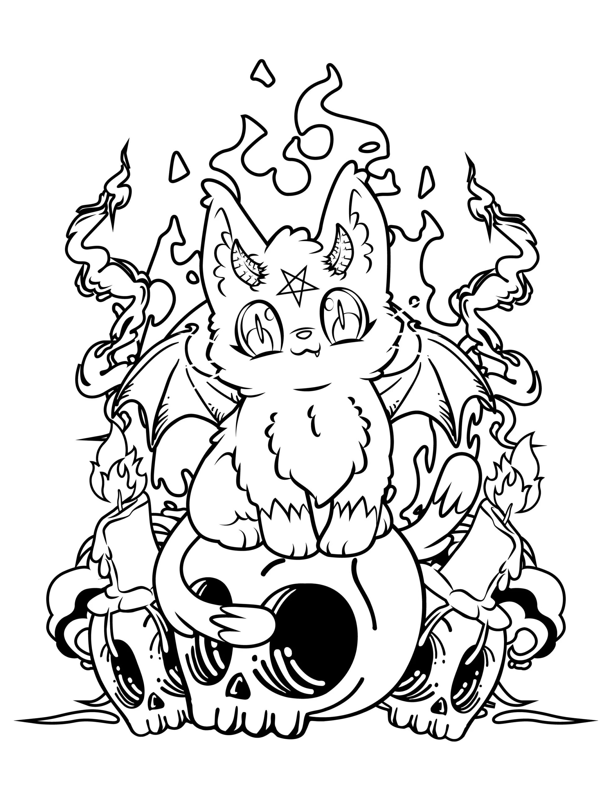 Cute Devil Coloring Pages