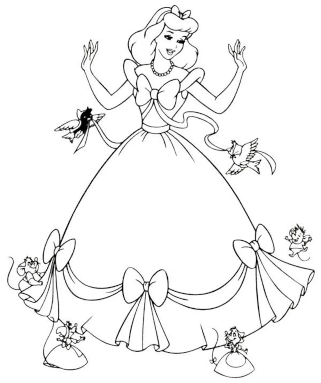 Disney Princess Coloring Pages Easy