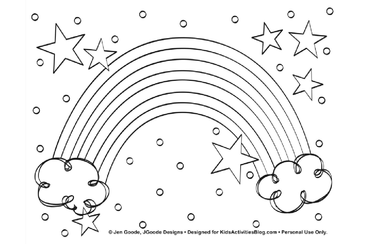 Printable Rainbow Coloring Sheet Perfect For SPRING Kids Activites Blog