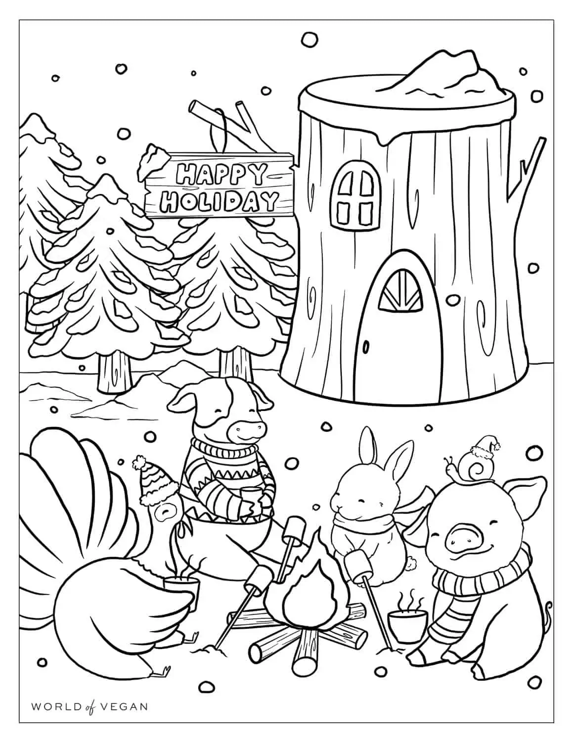 Printable Vegan Coloring Page A Mindfulness Activity For Kids Printable Vegan Coloring Page A Mindfulness Activity For Kids