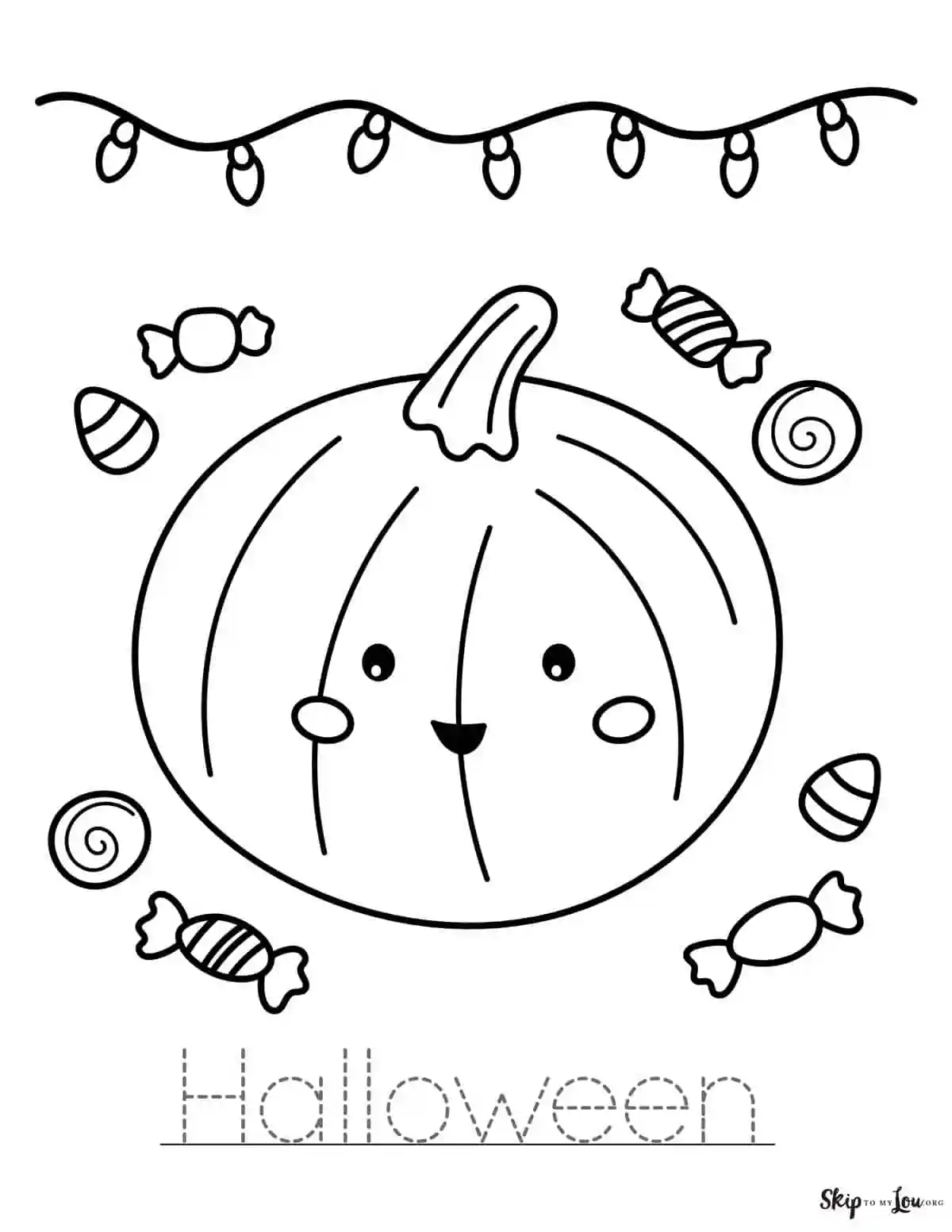 Cute Pumpkin Coloring Pages