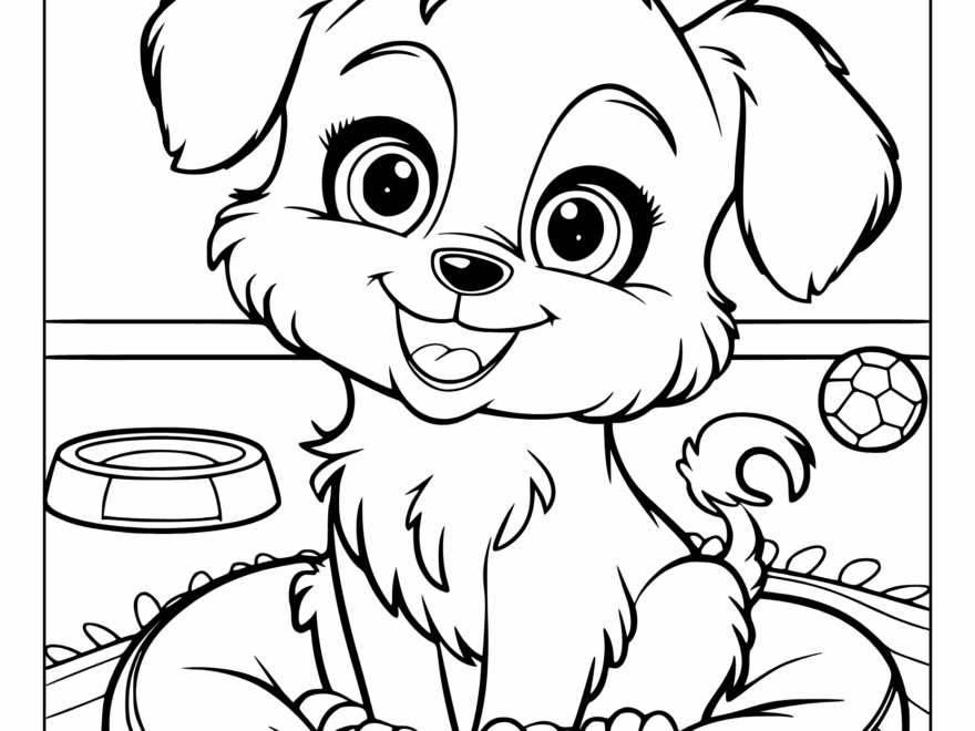 Puppy Coloring Pages 25 Free Printable PDF