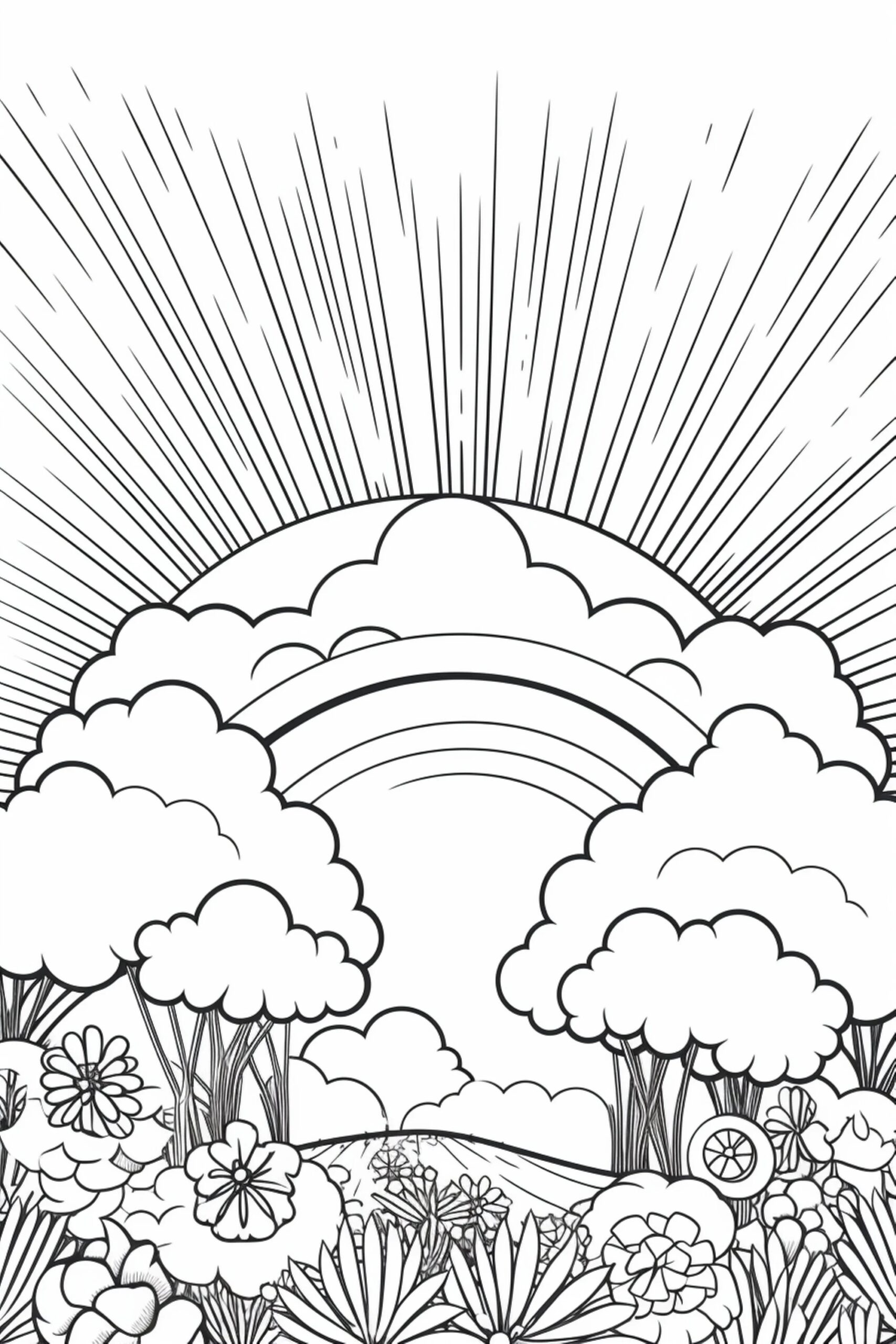 Rainbow 2 Coloring Pages 5 Etsy Rainbow 2 Coloring Pages 5 Etsy