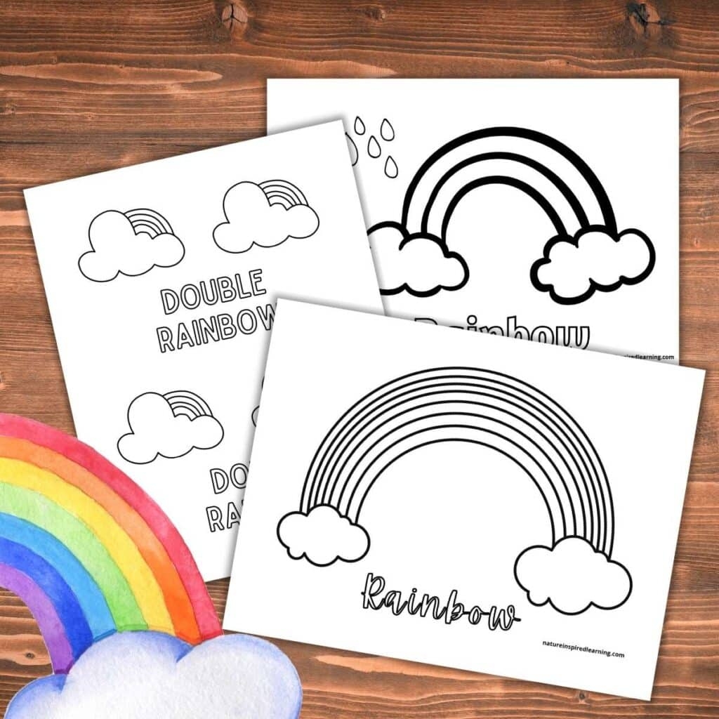 Rainbow Nature Coloring Pages Rainbow Nature Coloring Pages
