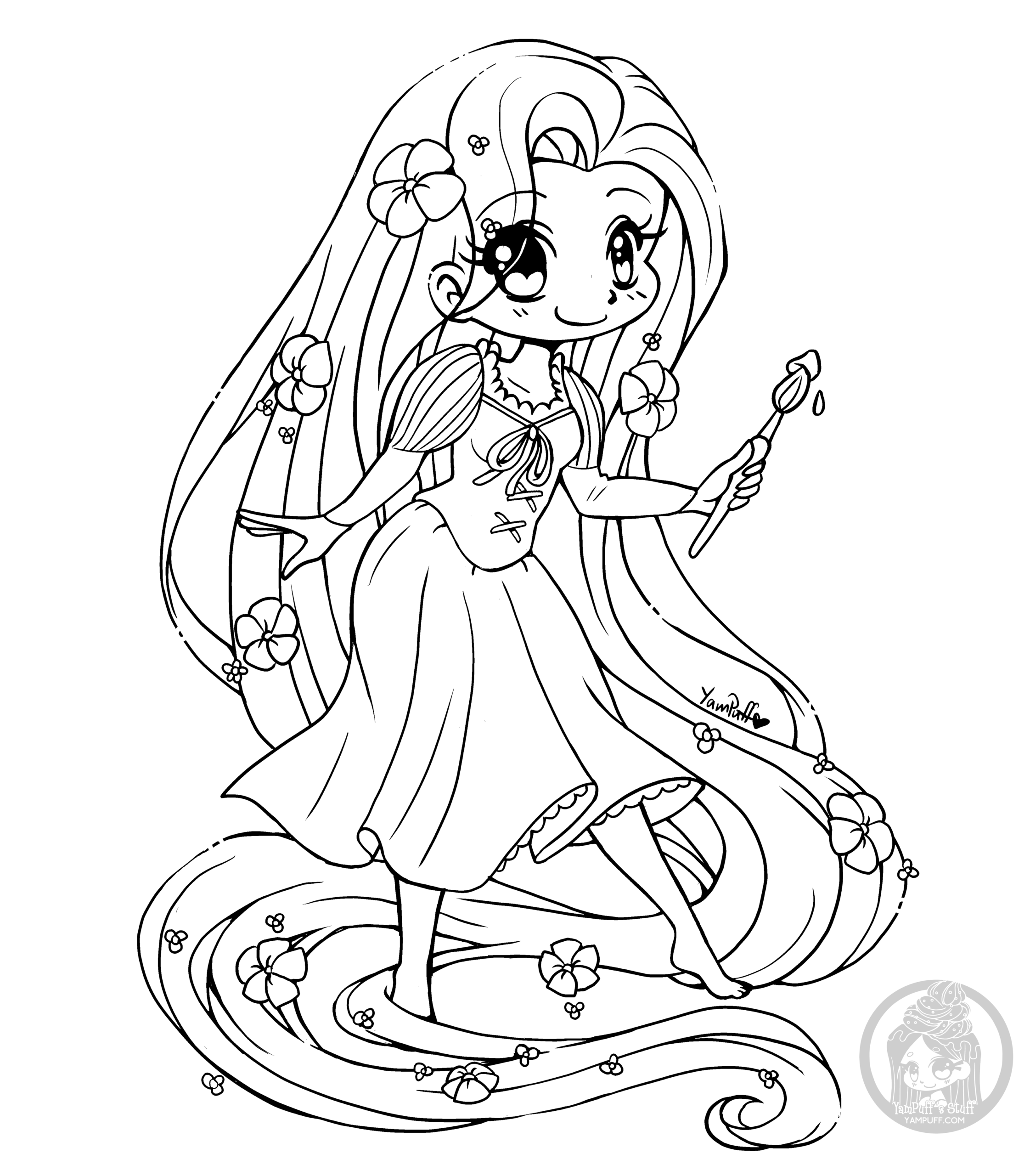 Rapunzel Lineart Update YamPuff s Stuff Rapunzel Lineart Update YamPuff s Stuff