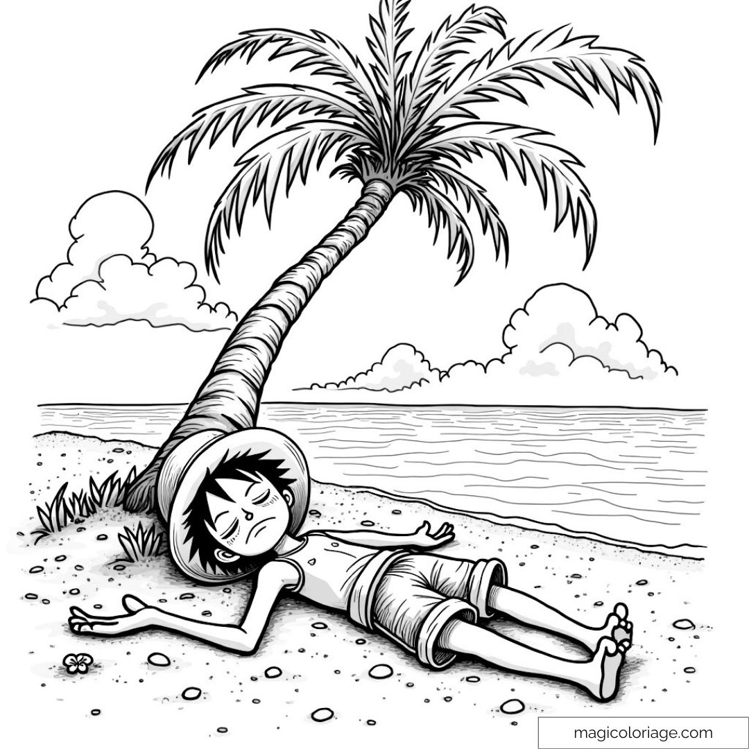 Luffy Cloud Coloring Pages