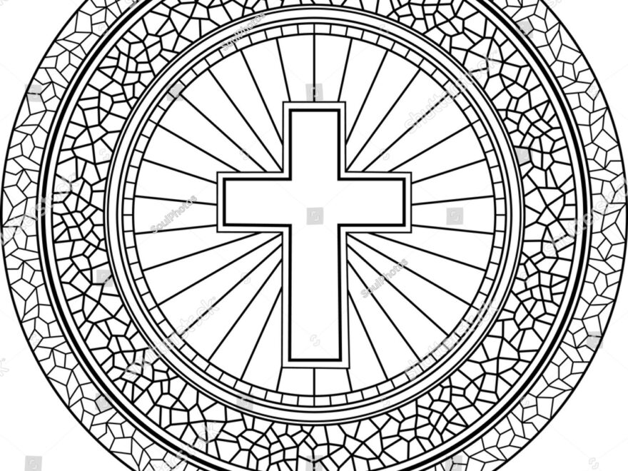 Religious Stained Glass Mandala Cross Printable Stock Vector Royalty Free 2363913205 Shutterstock