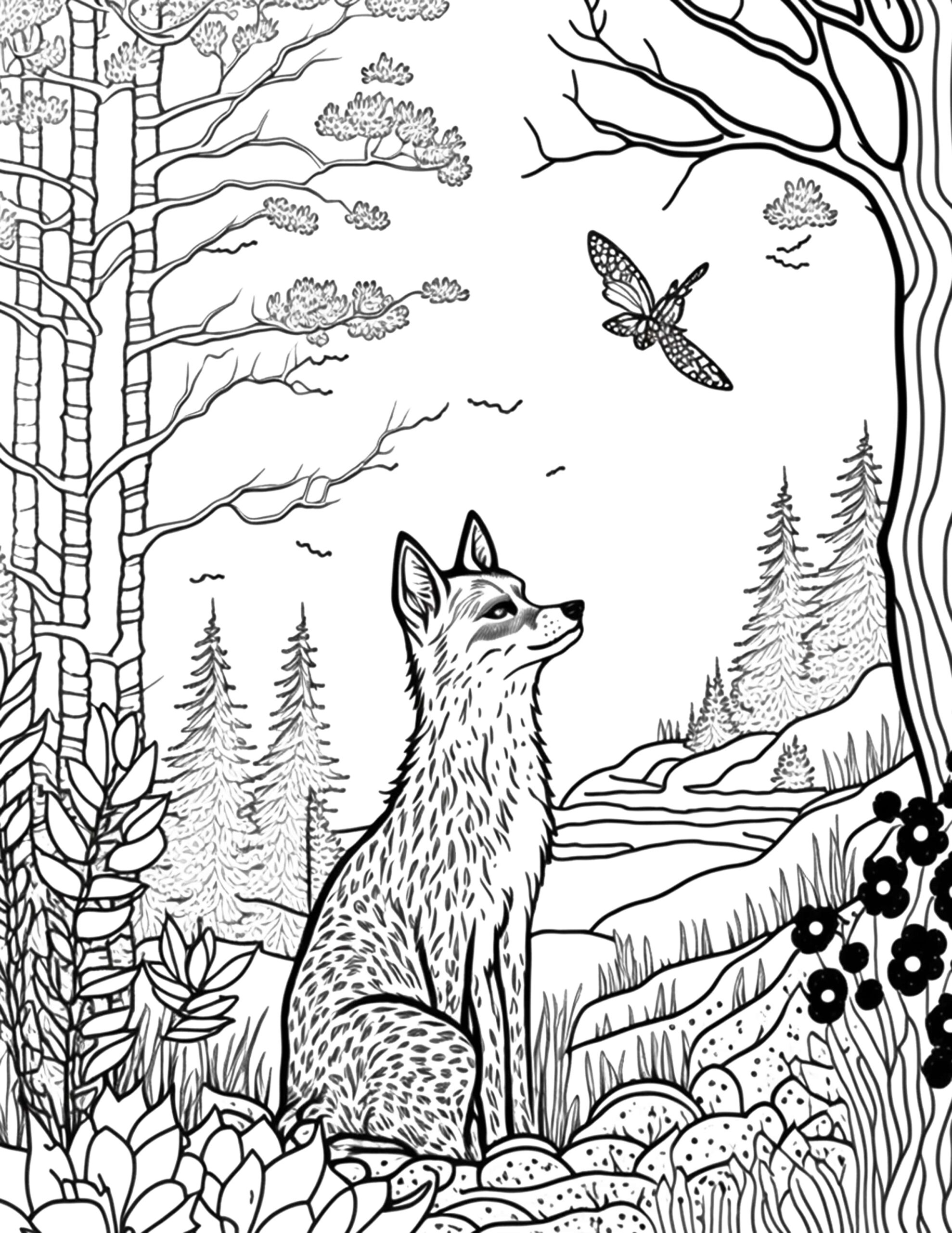 Nature And Animal Coloring Pages Nature And Animal Coloring Pages