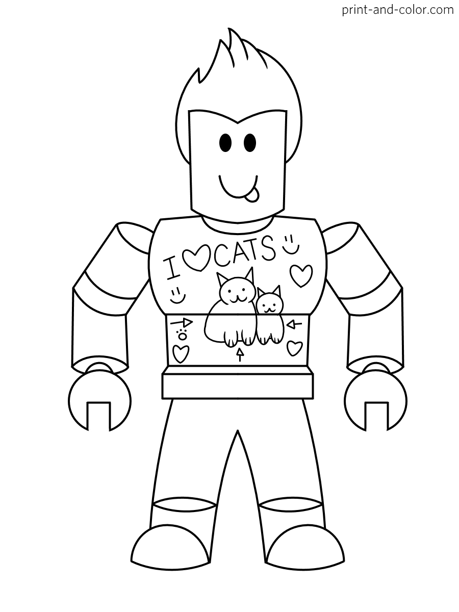 Free Roblox Coloring Pages