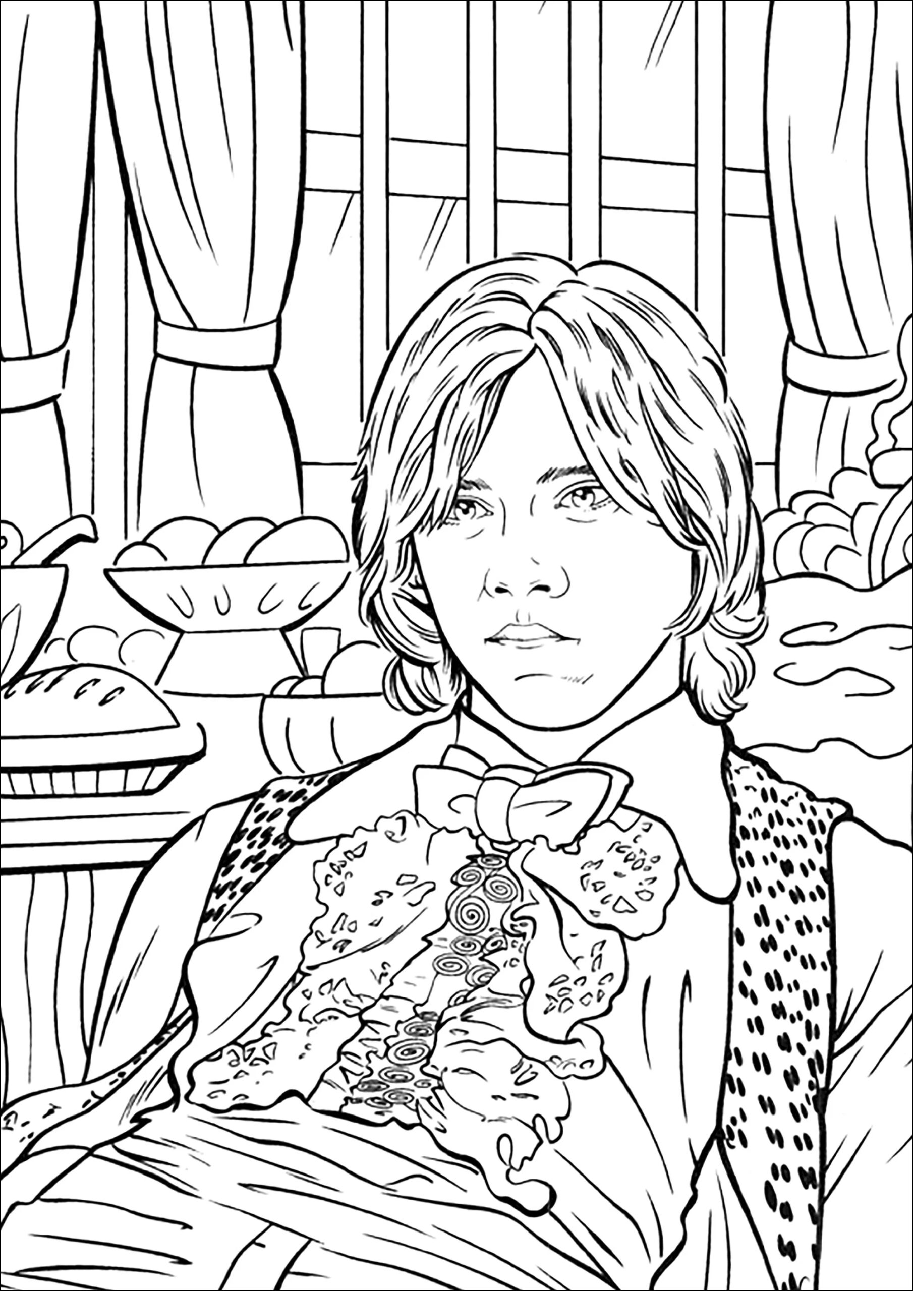 Ron Weasley In Ballgown In Harry Potter And The Goblet Of Fire Harry Potter Coloring Pages