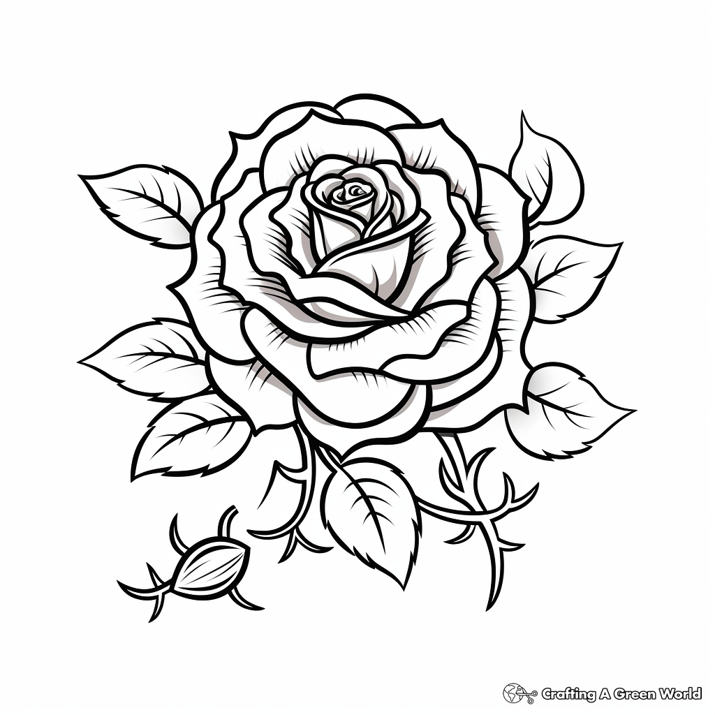 Rose Tattoo Coloring Pages Free Printable Rose Tattoo Coloring Pages Free Printable