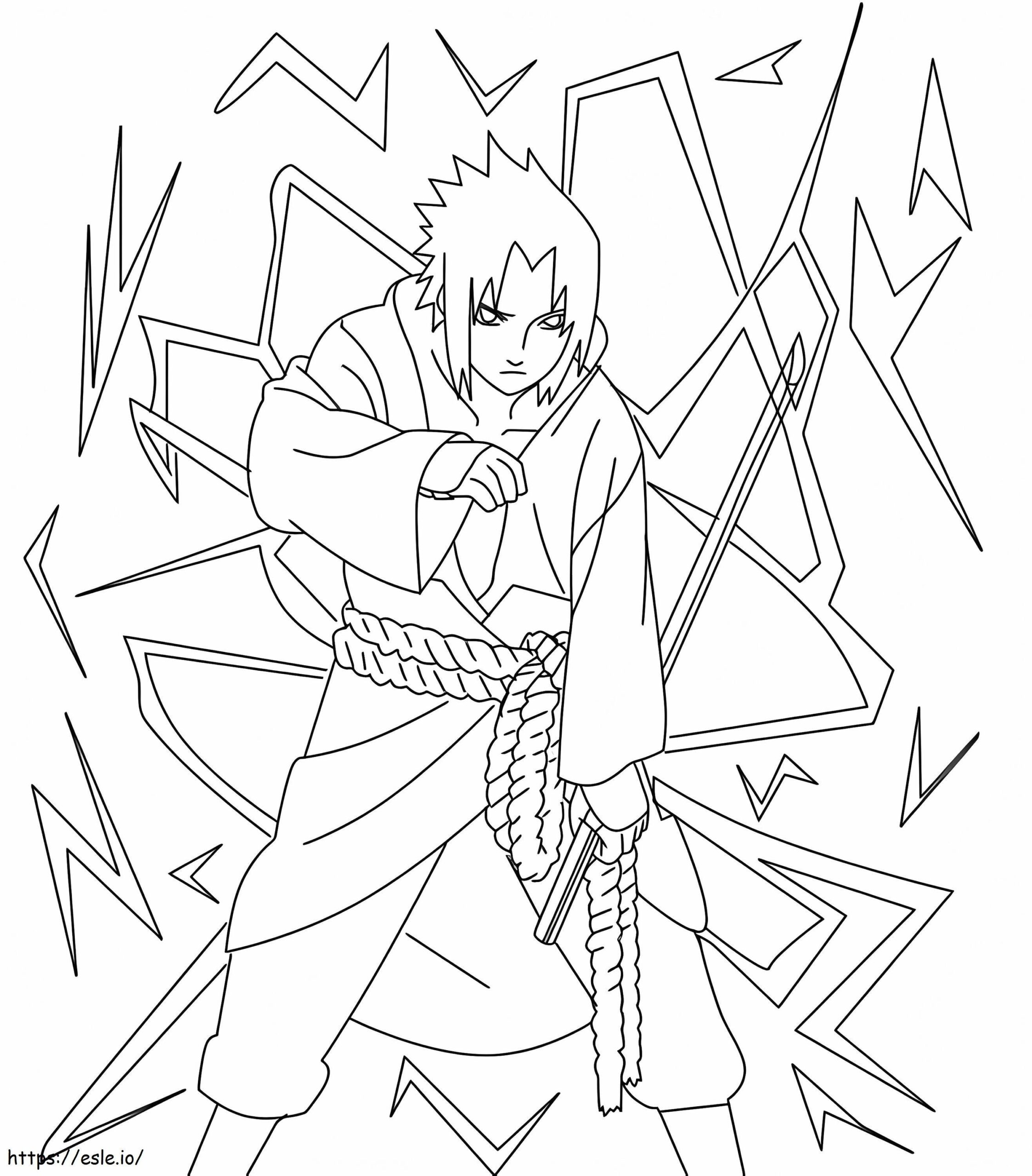 Sasuke 4 Coloring Page